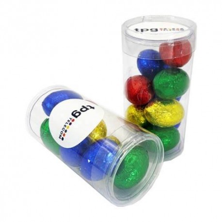 9 Mini Chocolate Easter Eggs Packed in Pet Tubs