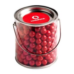 800g Orange Chocolate Drops Packed in Big PVC Buckets