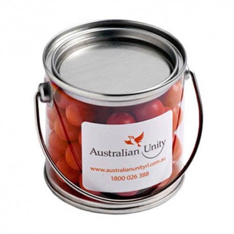 160g Orange Chocolate Drops Packed in Small PVC Buckets