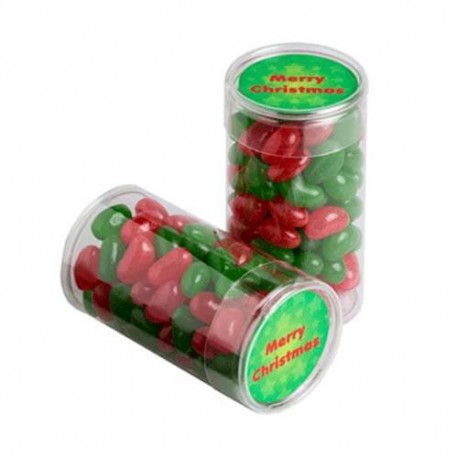 100g Christmas Jelly Beans Packed in Pet Tubs
