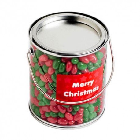 950g Christmas Jelly Beans Packed in Big PVC Buckets