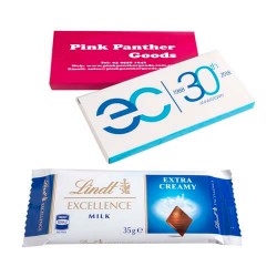 35g Lindt Chocolate Bar Packed in customisable Box