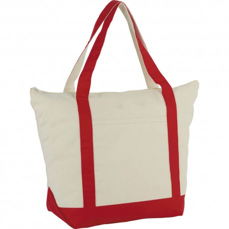 12 oz. Zippered Cotton Canvas Tote