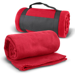 Red Glasgow Fleece Blanket with Strap