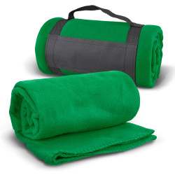 Green Glasgow Fleece Blanket with Strap